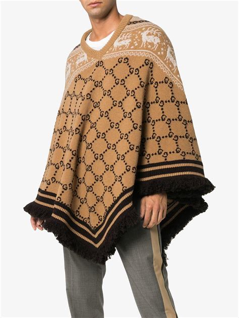 mens gucci poncho|gucci poncho for women.